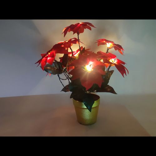 LED Poinsettia In A Pot