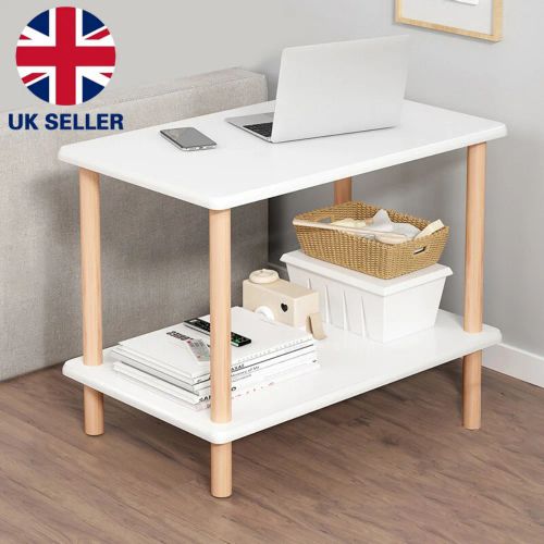 Narrow End Table for Living Room Small Side Table Bedside Tables White UK