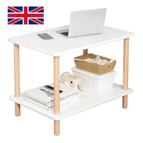 Narrow End Table for Living Room Small Side Table Bedside Tables White UK