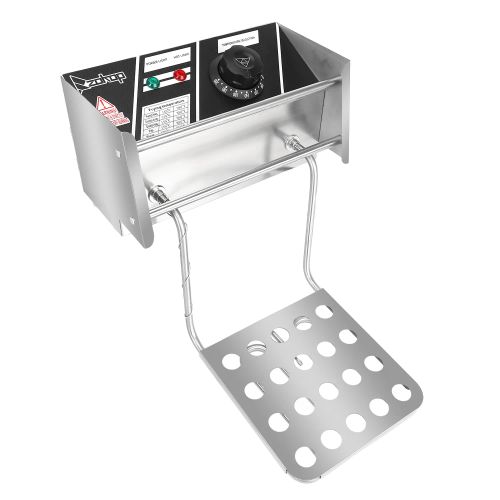 ZOKOP EH82 2500W 220-240V 12.7QT/12L Stainless Steel Double Cylinder Electric Fryer UK Plug