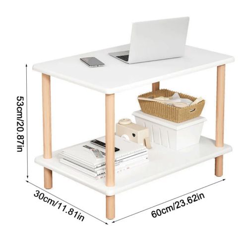 Narrow End Table for Living Room Small Side Table Bedside Tables White UK