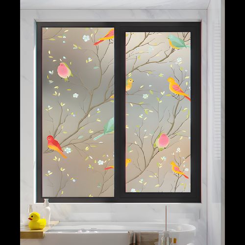 Bird Design Glass Window Film