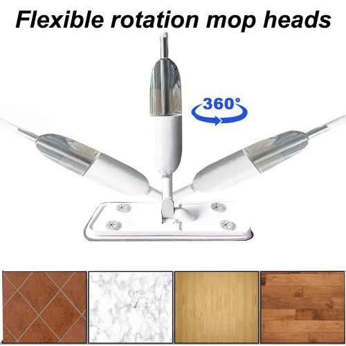 Spray Mop for Floor Cleaning 5 Reusable Microfibre Pad 550ml Water Bottle Tank