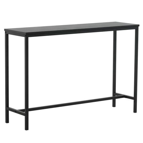 Industrial Style Porch Table Single Layer Black Oak Triamine Board [105 * 30 * 71cm]