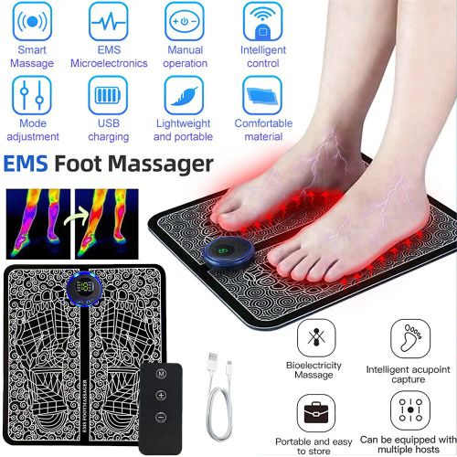 Electric Foot Massager Pad Blood Circulation Muscle Stimulator Mat 19 Levels and 8 Modes-Massage Mat (US Logistics For USPS/DHL/Fedex/UPS. No designated logistics accepted，TK/TMEU only For self-pickup）