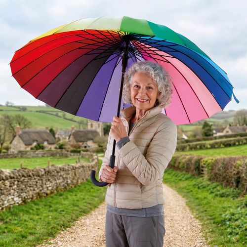24 Rib Rainbow Umbrella