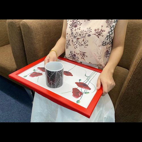 Lap-Desk Set of 2 Poppy & Bluebell Design