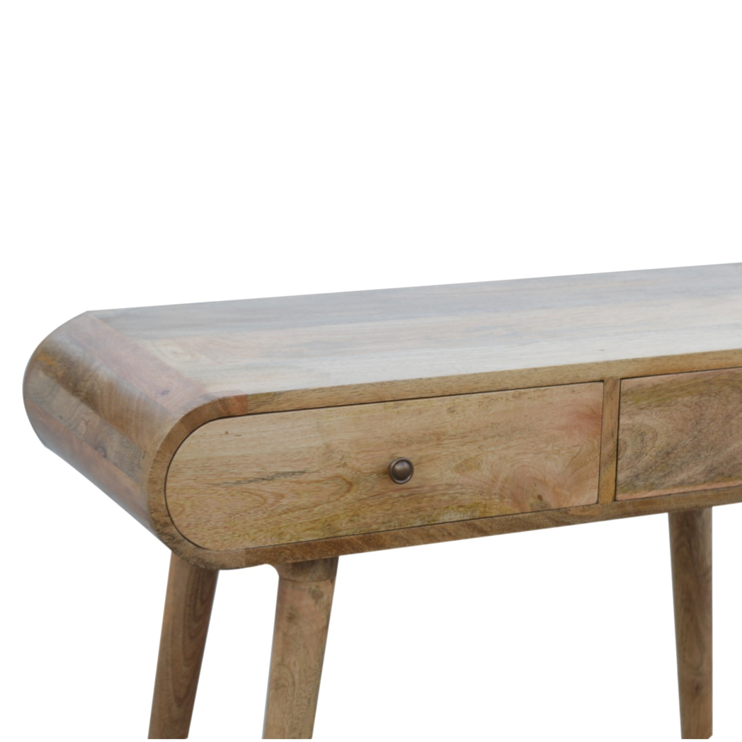 Artisan Furniture Solid Wood London Console Table, Beige, 2Drawers