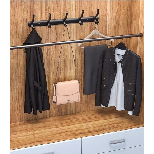 12 Hooks Aluminum Key Coat Clothes Door Holder Rack Hook Wall Mounted Hanger