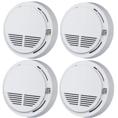 (4 Pack) Smoke Alarm Detector Home Fire Safety Sensor Alert Battery Included (US Logistics For USPS/DHL/Fedex/UPS. No designated logistics accepted，TK/TMEU only For self-pickup）
