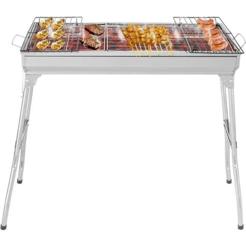 Folding BBQ Charcoal Barbecue Grill Steel Stainless Garden Picnic Camping Stove