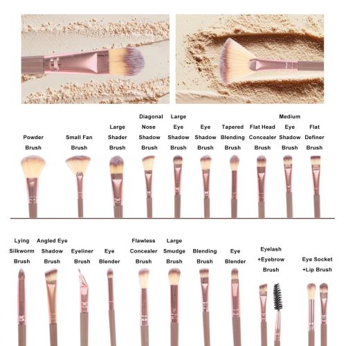 25pcs Makeup Brush Concealer Blush Foundation Eyeshadow Make Up Brush Makeup tools Prink (US Logistics only For USPS.TK/TMEU only For self-pickup)