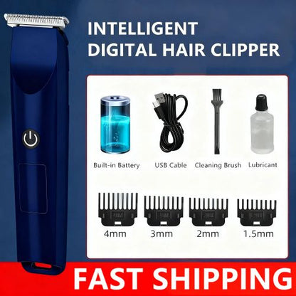 Men Pro Electric Hair Clippers Beard Trimmer Cutting Barber Shaving Machine Blue (US Logistics For USPS/DHL/Fedex/UPS. No designated logistics accepted，TK/TMEU only For self-pickup）