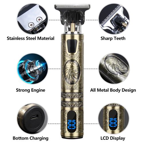 Small LCD Screen Display Professional Men Cordless Hair Clippers Beard Trimmer Cutting Machine Kit (US Logistics For USPS/DHL/Fedex/UPS. No designated logistics accepted，TK/TMEU only For self-pickup）