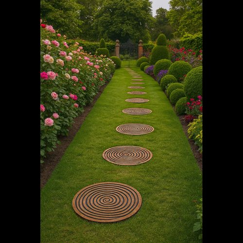 Set of 3 Tree Ring Stepping Stones