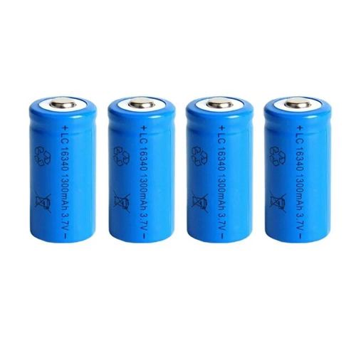 4 x 16340 Batteries 3.7V Li-ion Rechargeable Battery+1 x USB Charger  (US Logistics For USPS/DHL/Fedex/UPS. No designated logistics accepted，TK/TMEU only For self-pickup）