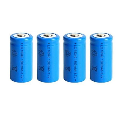 4 x 16340 Batteries 3.7V Li-ion Rechargeable Battery+1 x USB Charger  (US Logistics For USPS/DHL/Fedex/UPS. No designated logistics accepted，TK/TMEU only For self-pickup）