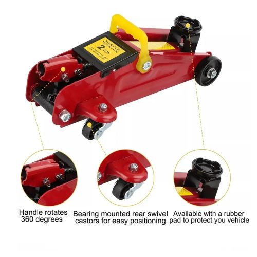 2 Ton Tonne Hydraulic Trolley Floor Jack With Plastic Storage Carry Case Car Van