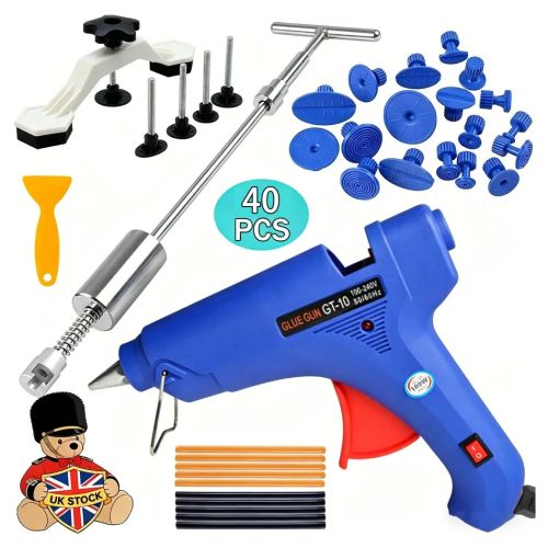 40pcs Car Paintless Dent Removal Kit Slide Hammer Repair PDR Glue Gun Puller UK