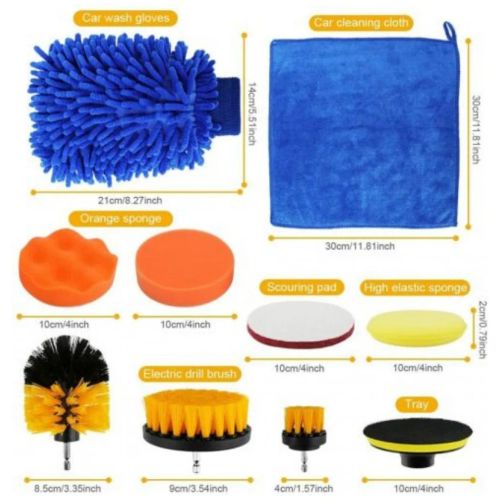 26PCS Car Cleaning Kit Auto Interior Exterior Detailing Brush Set w/Gloves Towel