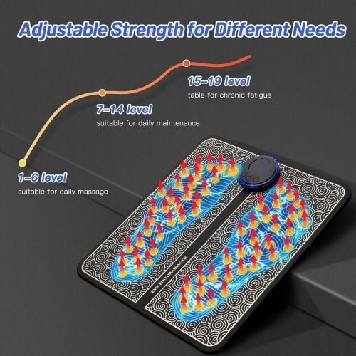 Electric Foot Massager Pad Blood Circulation Muscle Stimulator Mat 19 Levels and 8 Modes-Massage Mat (US Logistics For USPS/DHL/Fedex/UPS. No designated logistics accepted，TK/TMEU only For self-pickup）