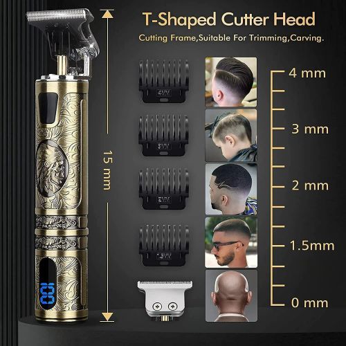 Small LCD Screen Display Professional Men Cordless Hair Clippers Beard Trimmer Cutting Machine Kit (US Logistics For USPS/DHL/Fedex/UPS. No designated logistics accepted，TK/TMEU only For self-pickup）