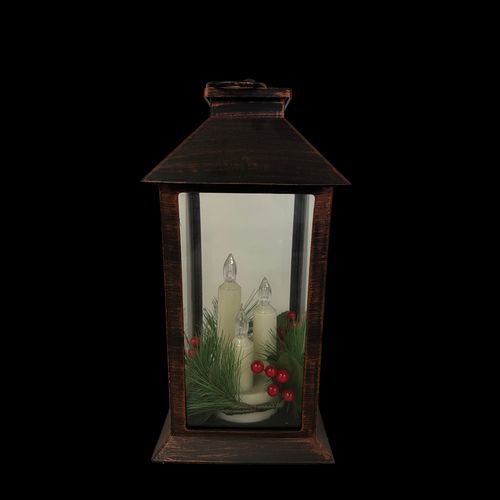 Battery Operated Lantern with 3 Candles