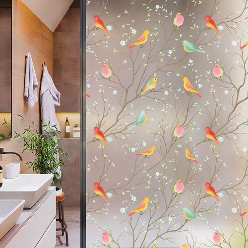 Bird Design Glass Window Film