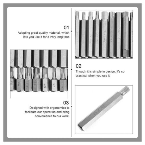 40 x Allen Key Torx Hex Star Spline Socket Bit Set Drive Car Repair Tool 1/2 3/8