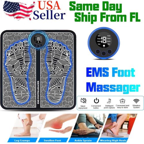 Electric Foot Massager Pad Blood Circulation Muscle Stimulator Mat 19 Levels and 8 Modes-Massage Mat (US Logistics For USPS/DHL/Fedex/UPS. No designated logistics accepted，TK/TMEU only For self-pickup）