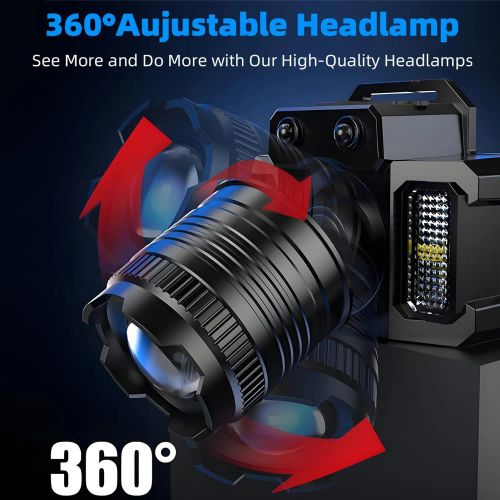 5-Modes LED Headlamp Motion Sensor Headlamp USB Rechargeable Canping Hiking Headlight(US Logistics For USPS/DHL/Fedex/UPS. No designated logistics accepted，TK/TMEU only For self-pickup）