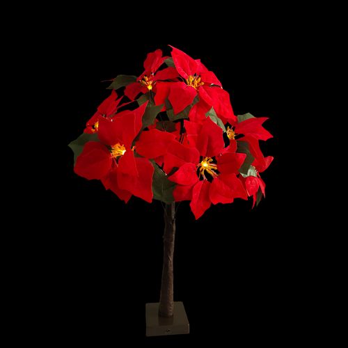 Free Standing LED Poinsettia Tree
