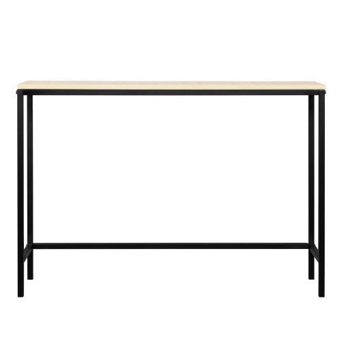 Industrial Style Porch Table Single Layer Light Walnut Color Triamine Board