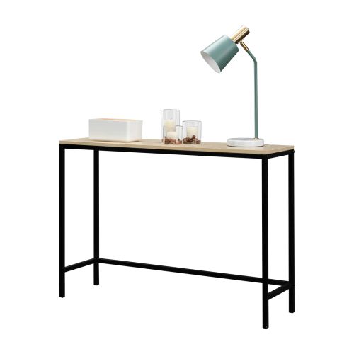 Industrial Style Porch Table Single Layer Light Walnut Color Triamine Board