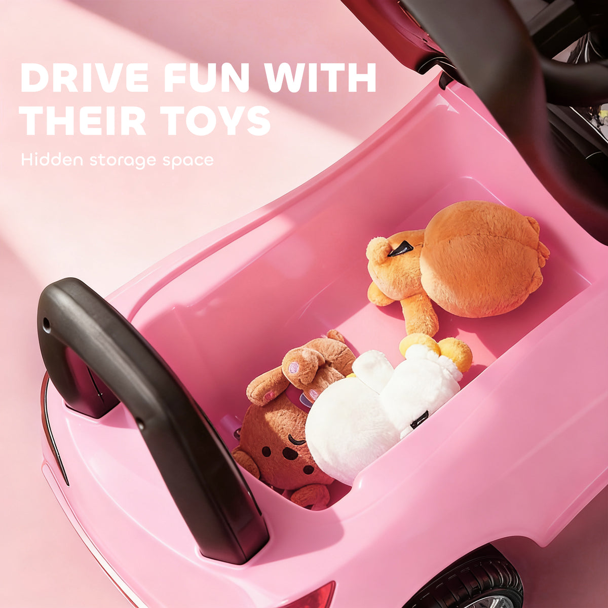 HOMCOM Ride on Car Baby Toddler Walker Foot to Floor Sliding Car Slider, Pink