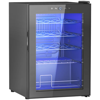 HOMCOM 20 Bottle 5-18℃ Countertop Wine Fridge - Black