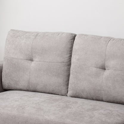 HOMCOM 3 Seater Sofa Bed, Pull Out Sofa Bed with Storage for Living Room, Light Grey