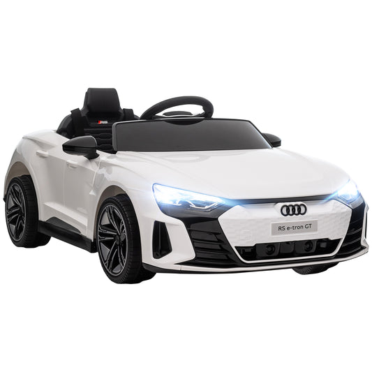 HOMCOM Audi Licensed 12V Kids Electric Ride-On, with Remote Control, Suspension System, Lights, Music, Motor - White