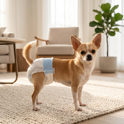 PawHut Disposable Dog Diapers Female Incontinence or Excitable Urination and Training 48 Count, XS, 15-33 cm