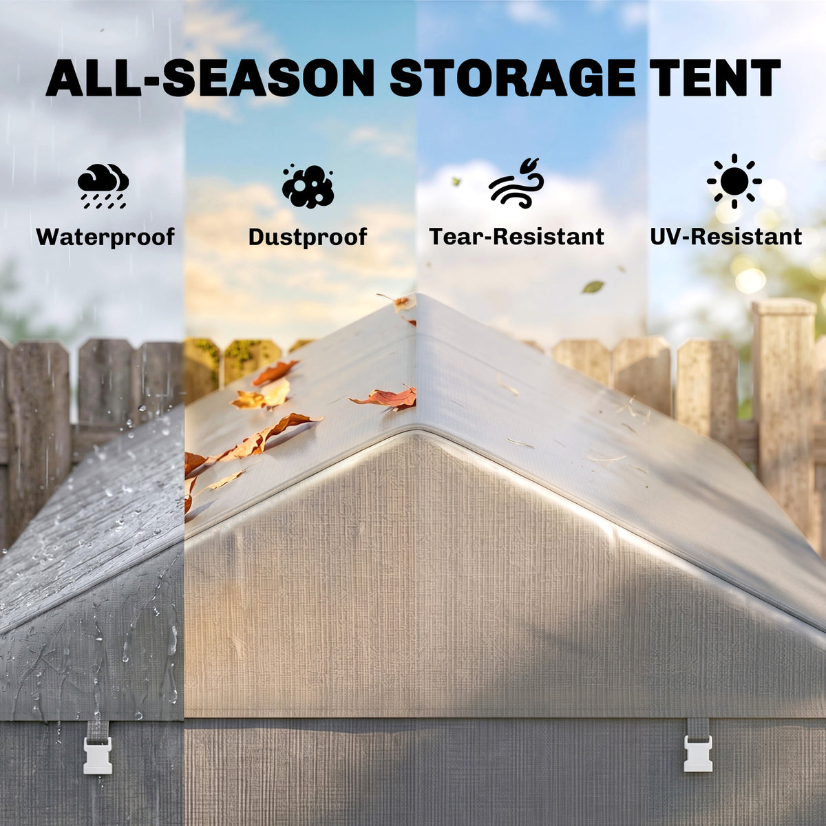 Outsunny 2.2 x 1.6 m Outdoor Storage Tent, with Accessories - Light Grey