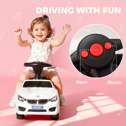 HOMCOM Ride on Car Baby Toddler Walker Foot to Floor Sliding Car Slider, White