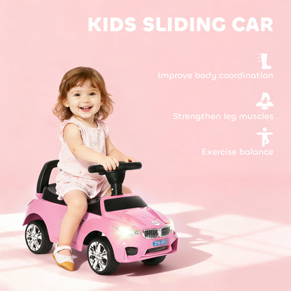 HOMCOM Ride on Car Baby Toddler Walker Foot to Floor Sliding Car Slider, Pink