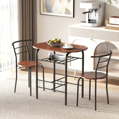 HOMCOM Three-Piece Compact Dining Set - Natural