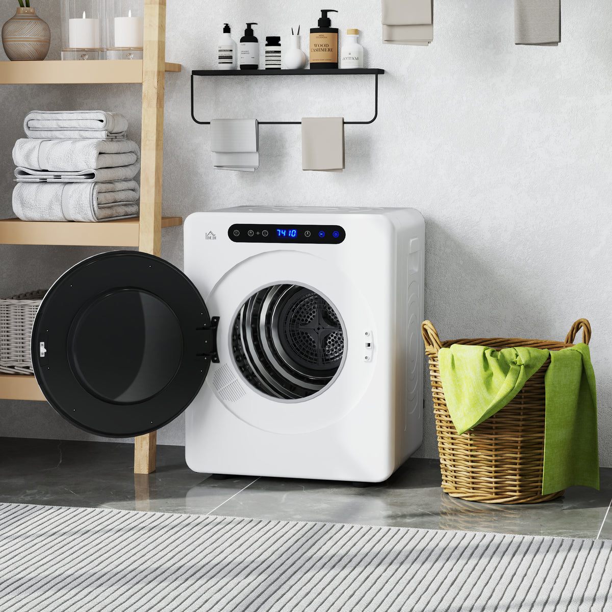 HOMCOM 4kg Compact 40-60℃  Tumble Dryer - White