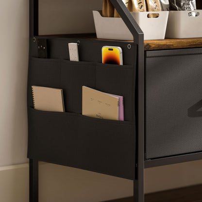 HOMCOM Industrial-Style TV Stand Cabinet - Brown