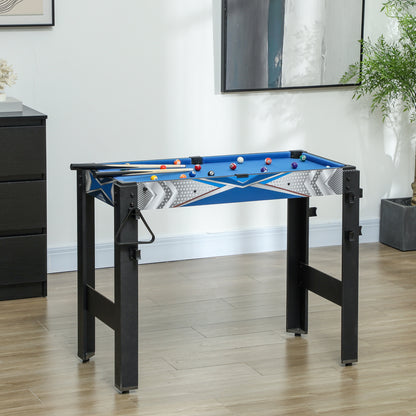 SPORTNOW 5-in-1 Multi Games Table, with Mini Pool, Table Tennis, Basketball, Hockey, Archery, Blue