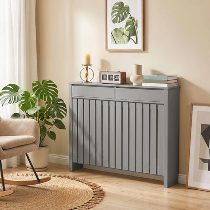 HOMCOM 93 x 119cm Modern Radiator Cover - Grey