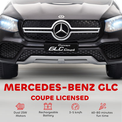 AIYAPLAY Mercedes-Benz GLC Licensed Kids Ride on Car with Remote Control, Soft Start, MP3, LED Headlights, Black