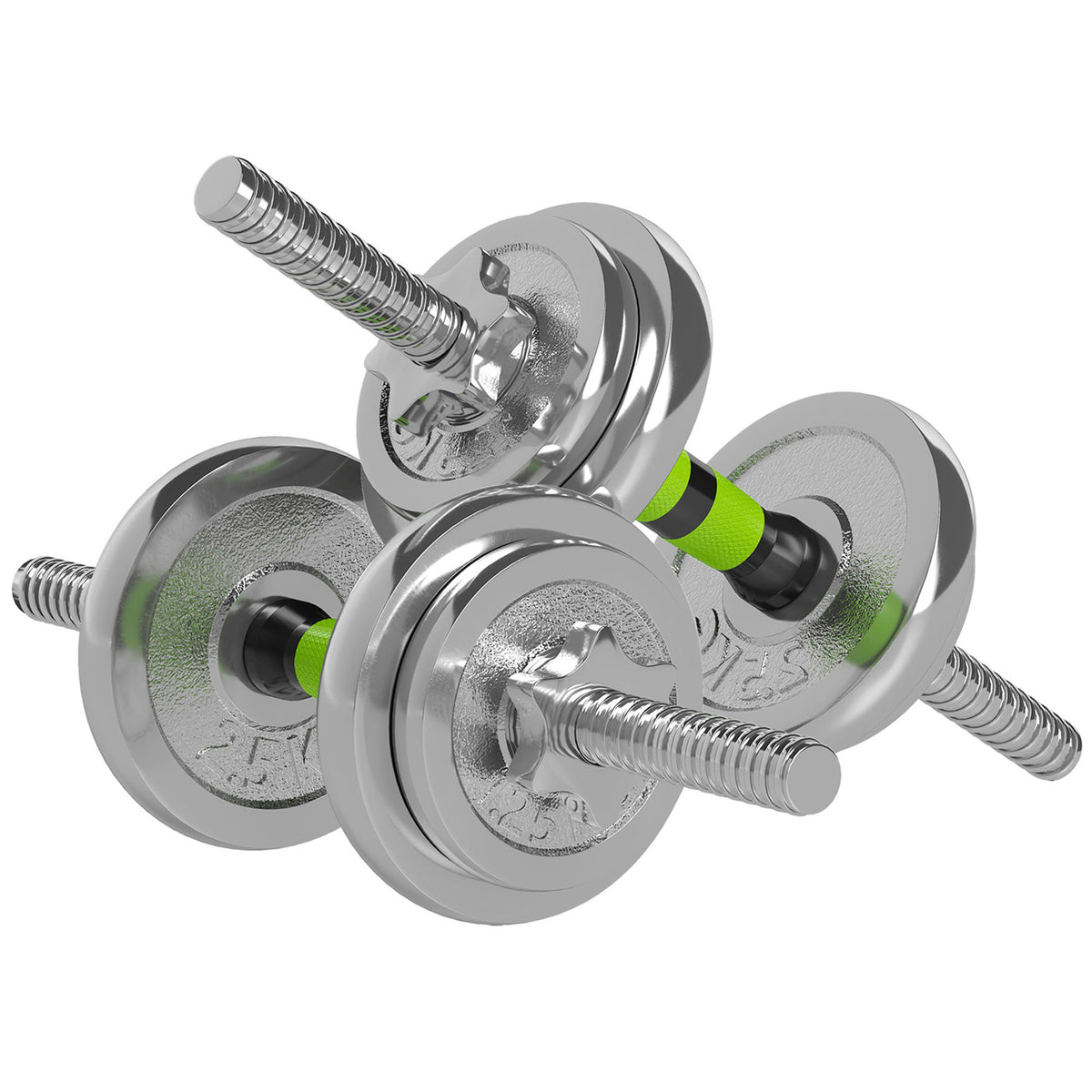 SPORTNOW 20kg 2-in-1 Barbell and Dumbbell Set, with Non-Slip Handle, for Weight Lifting, Training Home Gym