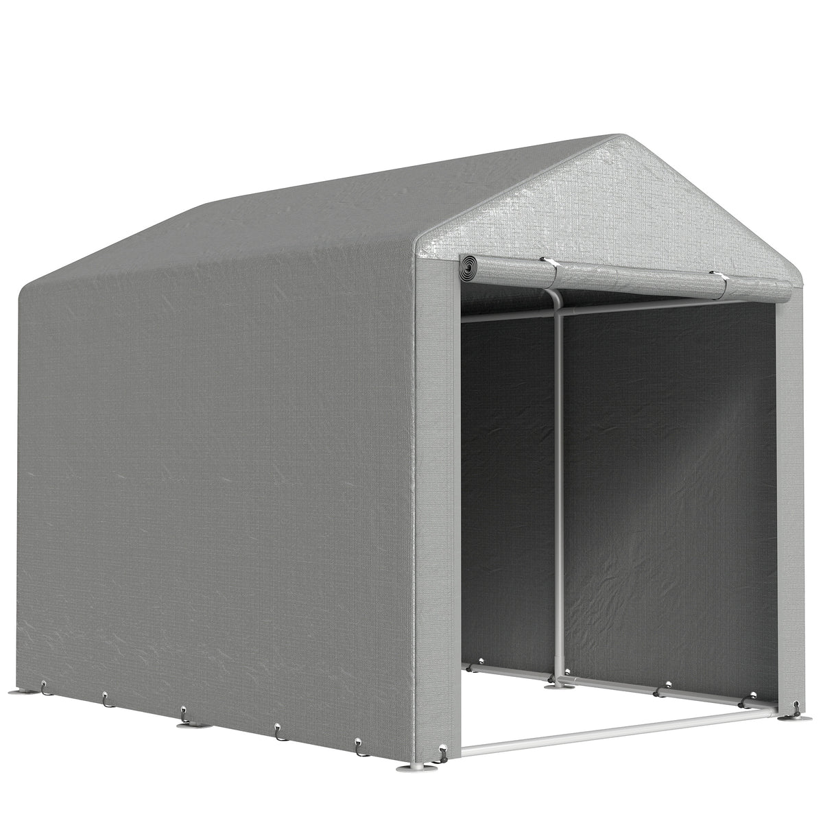 Outsunny 2.2 x 1.6 m Outdoor Storage Tent, with Accessories - Light Grey